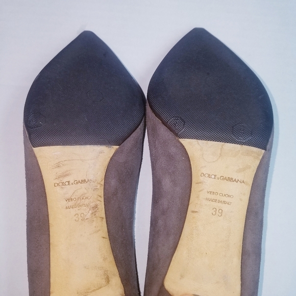 🌸Dolce & Gabbana | Grey Suede Kitten Heel Pointed Toe 39 - Picture 8 of 10